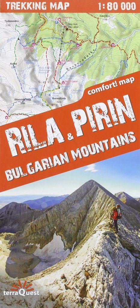 terraQuest Trekking Map Rila and Piryn