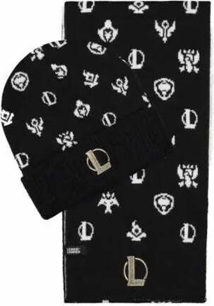 DIFUZED League Of Legend Schal- und Mtzenset, Schwarz