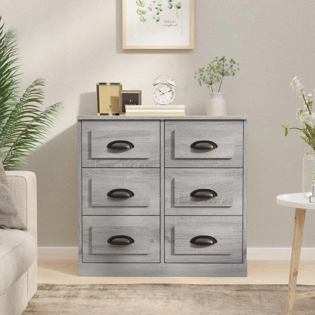 Credenza Grigio Sonoma 70x35,5x67,5 cm - Mobile Multiuso Legno Elegante