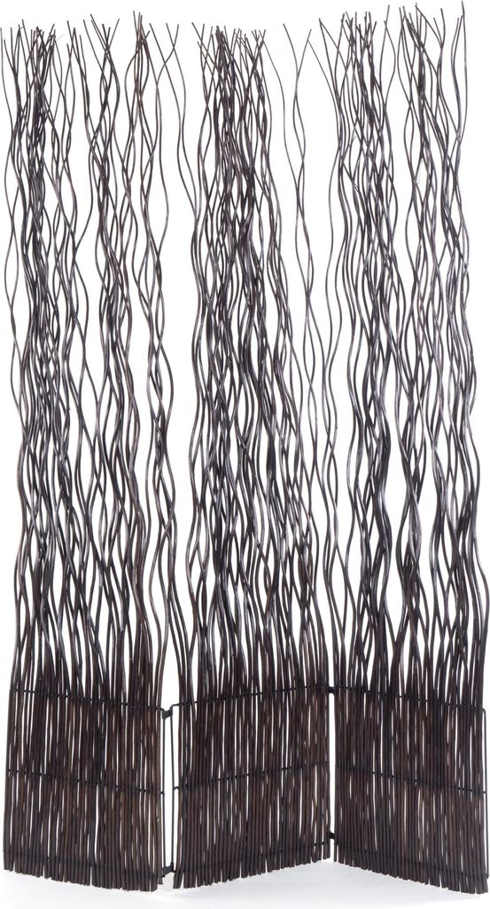 RAUMTEILER "WAVE 3" | Weide, 170x120cm (HxB) | Paravent, Trennwand | Farbe: braun