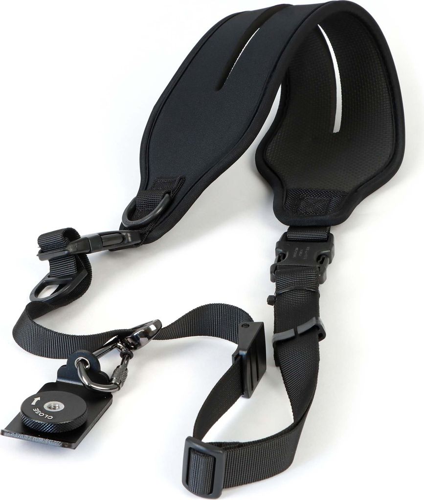 Mantona TWIN PADDY Quick Strap Kameragurt Länge verstellbar 112-163 cm, Tragegurt für Kameras max. Traglast 5 kg, Schultergurt mit 1/4 Zoll Stand...