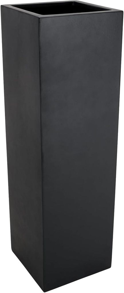 VIVANNO Pflanzkübel Fiberglas BLOCK Säule, Anthrazit matt - Produktbild 