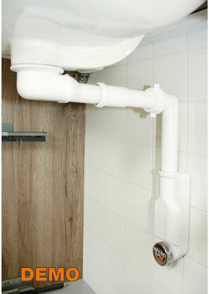 Waschtisch Raumsparsiphon Möbel Siphon EXTRA SLIM Produktbild 6