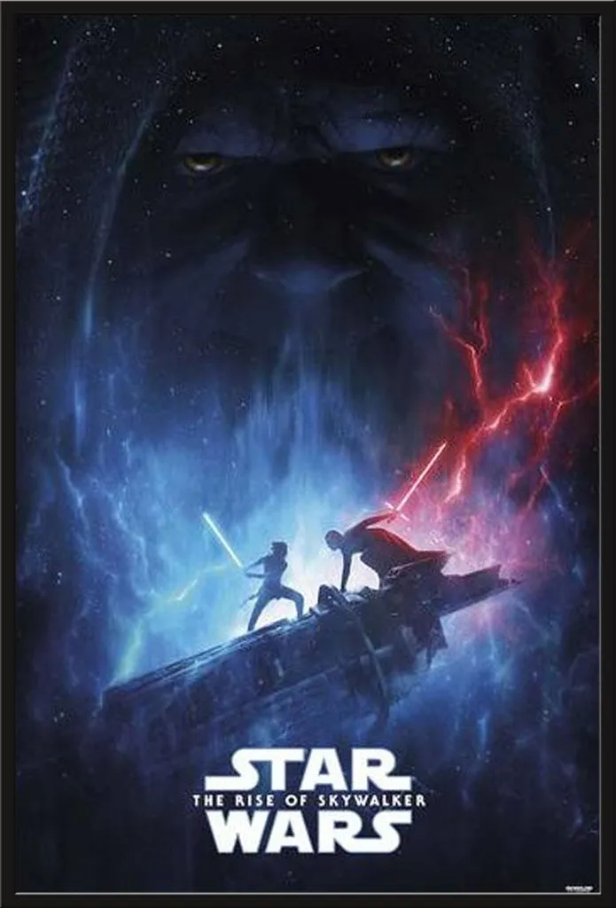 Affiche Star Wars Épisode IX 61x91,5 cm avec Cadre Noir Prêt à Poser
