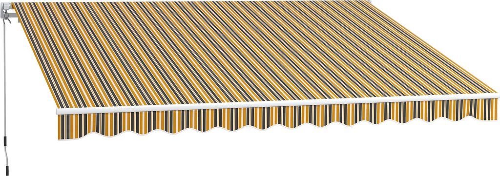 Markise Sonnenschutz Sonnendach, 3, 5 m x 2,5 m, Gelb + Grau