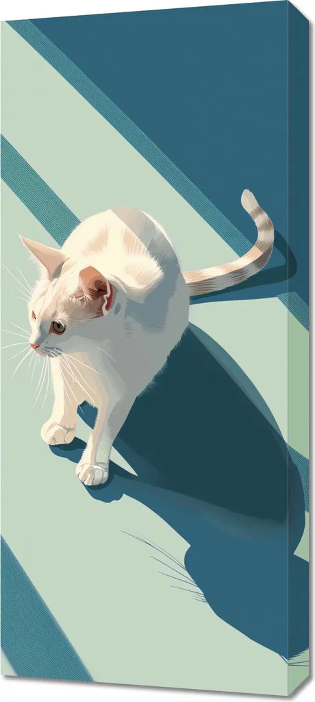 Offerta Quadro 40x90 Persona Felina - Tela Artistica Prezzo Outlet