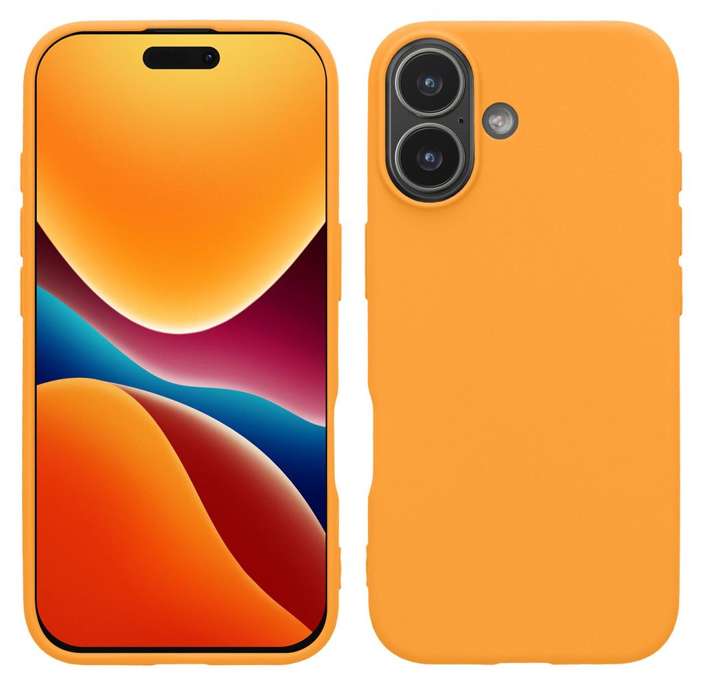 kwmobile Hülle kompatibel mit iPhone 17 Hülle - Weiche und schlanke TPU Silikon Handyhülle - Stoßabsorbierendes Flexibles Case - Fruity Orange