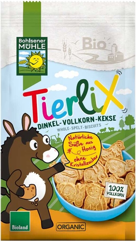 TierliX - Celozrnné špaldové sušienky 125g Obrázok produktu 
