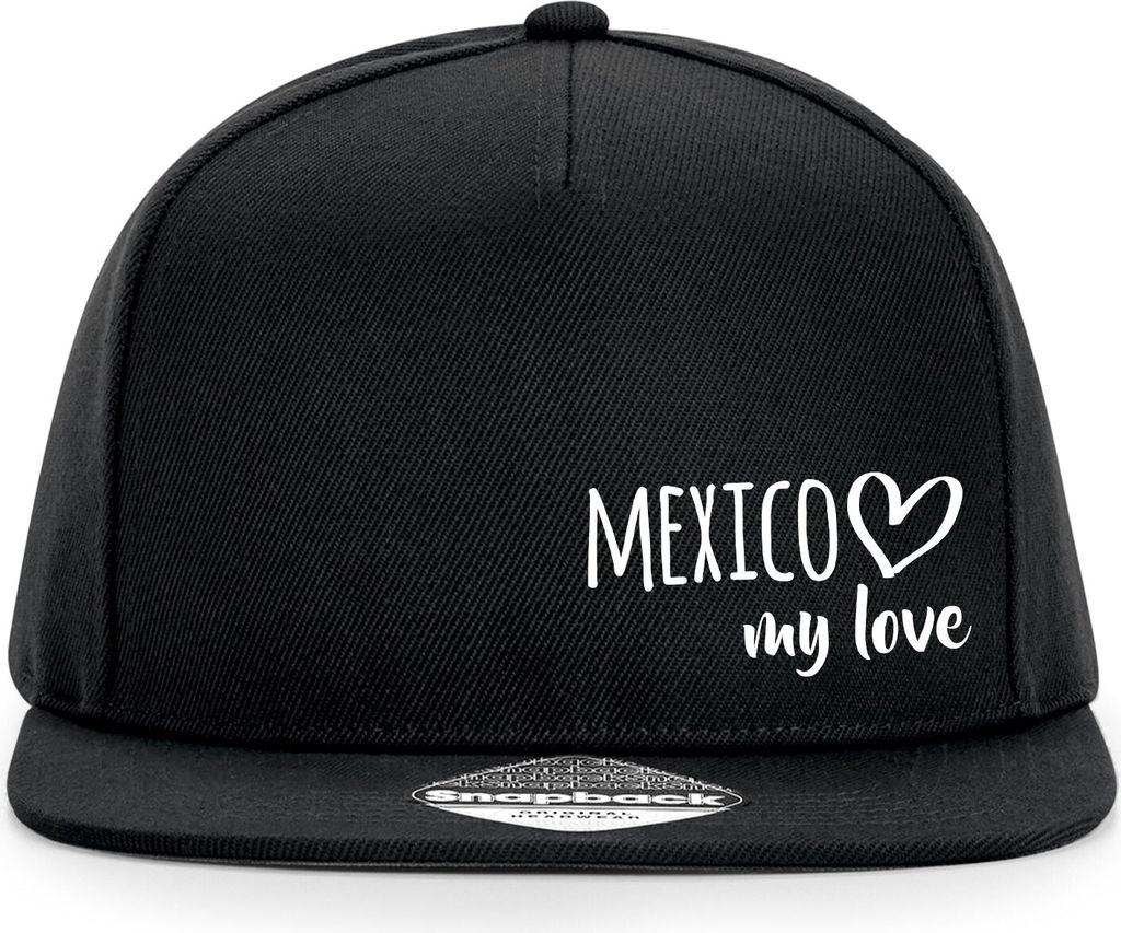 Huuraa Cappy Mütze Mexico my love Black Polyester Snapback Kappe Geschenkidee