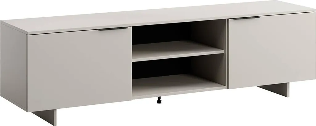 Meuble TV Beige 180cm Buonn pour Ranger vos Câbles et Écrans Larges