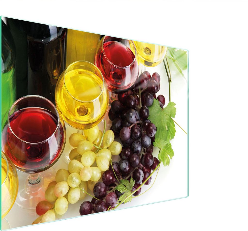 Glasschneidebrett 52x40 Wein