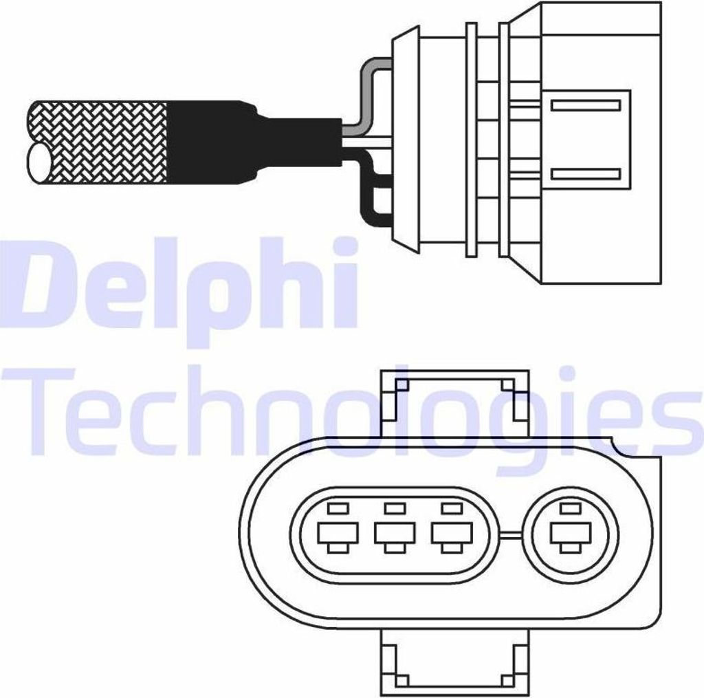 DELPHI Lambdasonde für VW Transporter IV Bus (70B, 70C, Produktbild 