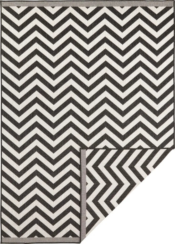 Hanse Home Twin Supreme Tapis Réversible Palma Noir In & Outdoor 120x170
