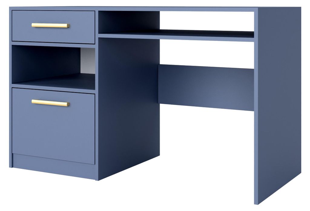 Masseno Schreibtisch ELISE 125x58x82 cm Bürotisch Computertisch, Blau