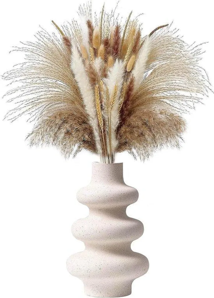 Vase en céramique moderne à finition mate, design sphérique pour fleurs