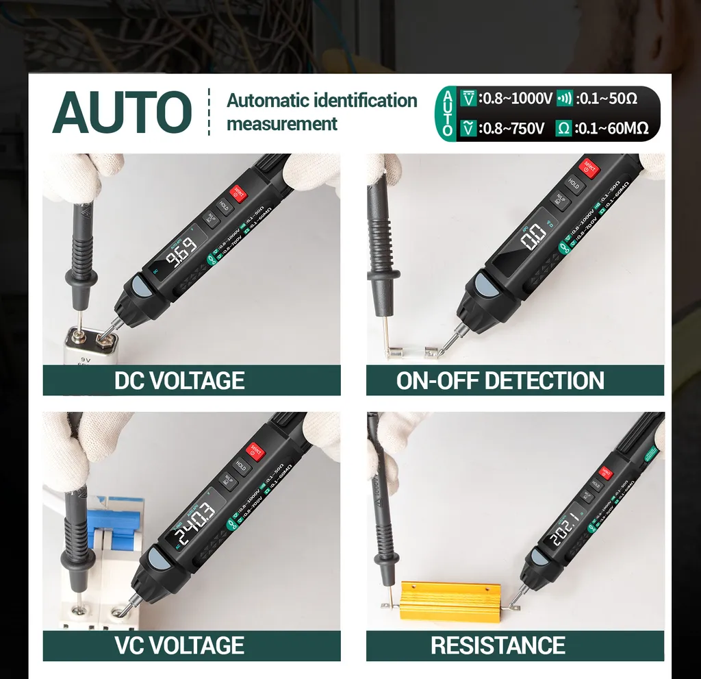 Multimètre Intelligent ANENG A3008 NCV avec Test de Séquence de Phase - 5