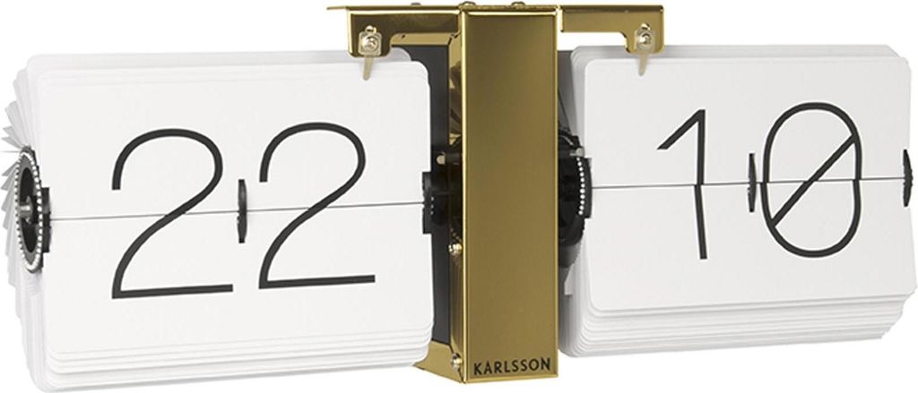 Karlsson - Flip Clock No Case - Weiß - 36x8,5x14cm Produktbild 