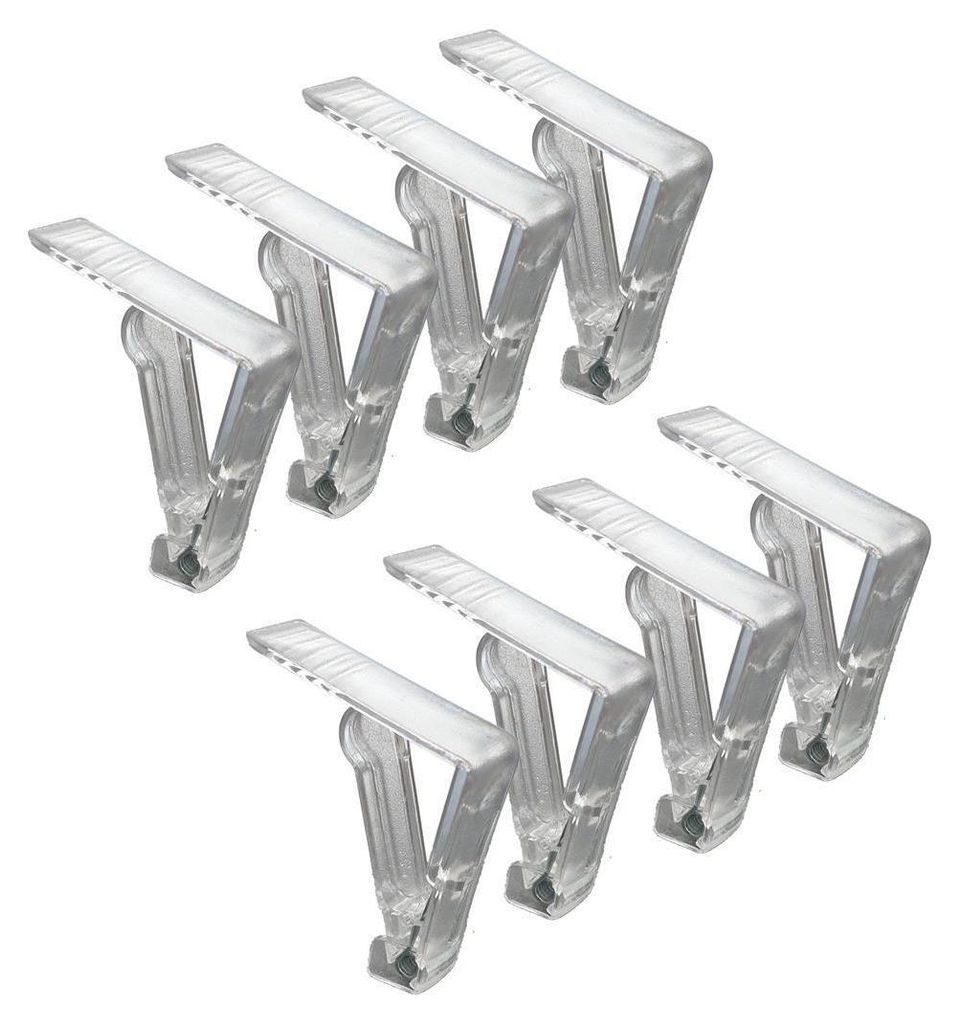 8er Set Tischtuchklammer transparent Produktbild 