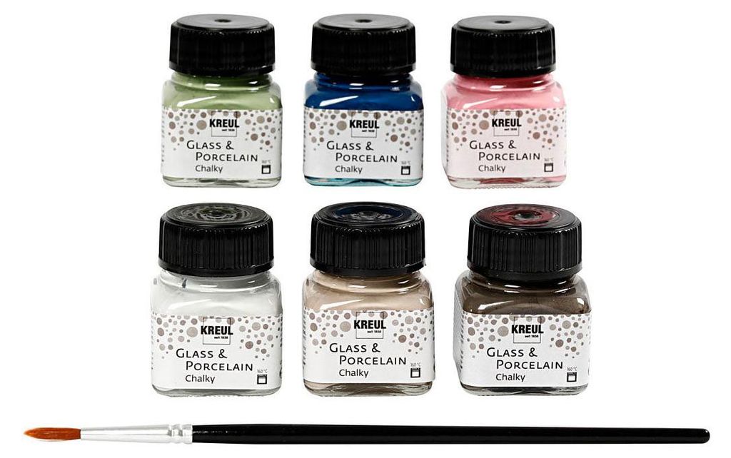 KREUL Glass & Porcelain Chalky Set 6 x 20 ml Produktbild 