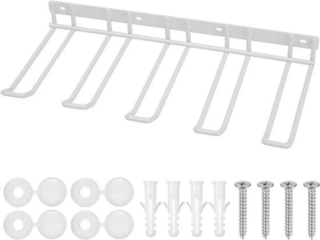 Rack mural outils atelier blanc 4 emplacements - Support rangement mural