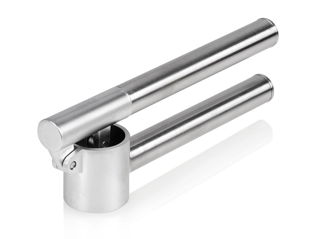 Knoblauch- Presse aus Edelstahl Ø3cm, L 16cm Aluminium Produktbild 