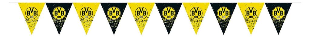 Borussia Dortmund Fußball-Girlande schwarz-gelb 4 m - Produktbild 