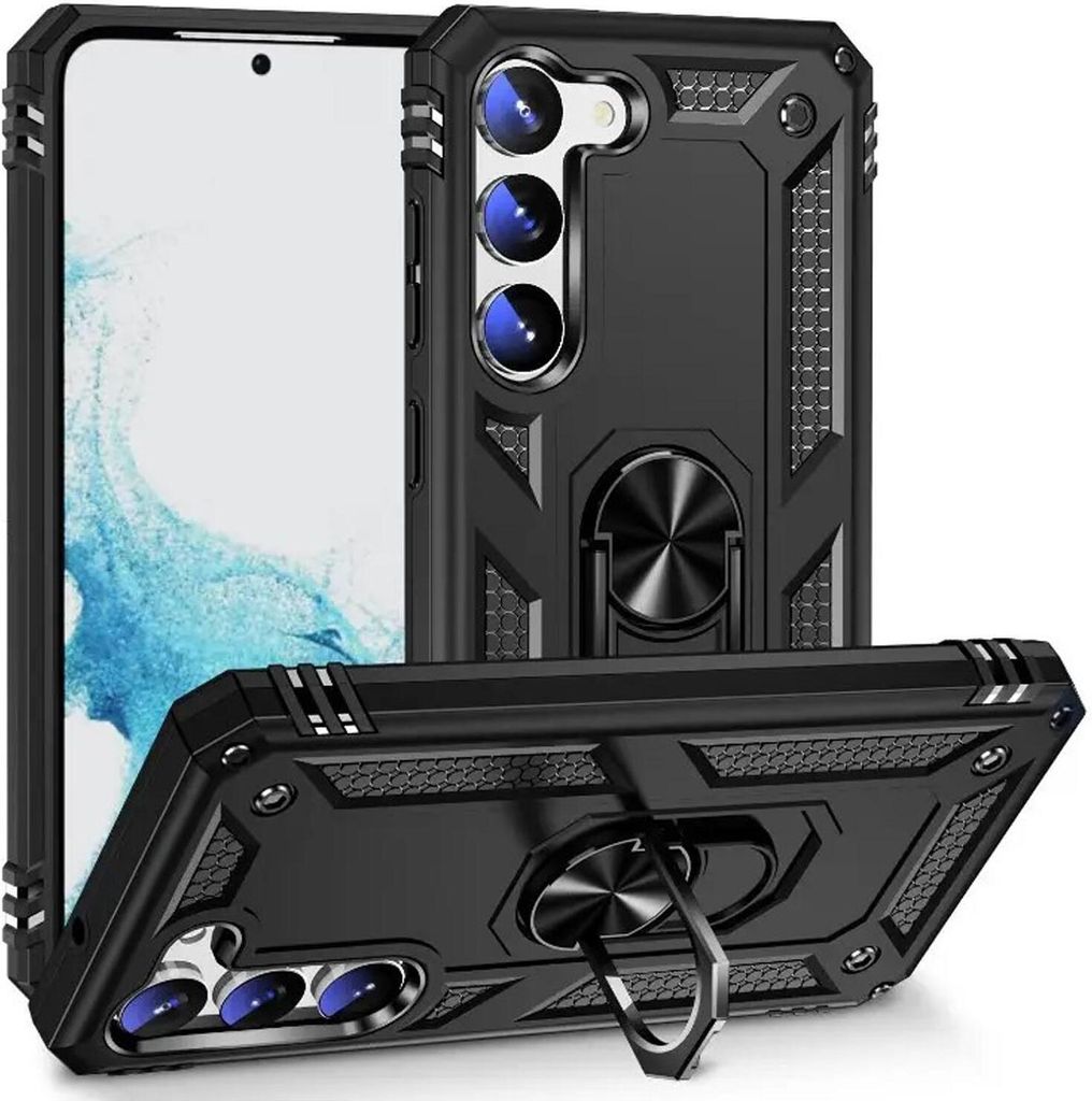 Outdoor Schutz Hülle für Samsung Galaxy S23 Plus Armor Case Cover Handyhülle Bumper Panzerhülle Schwarz