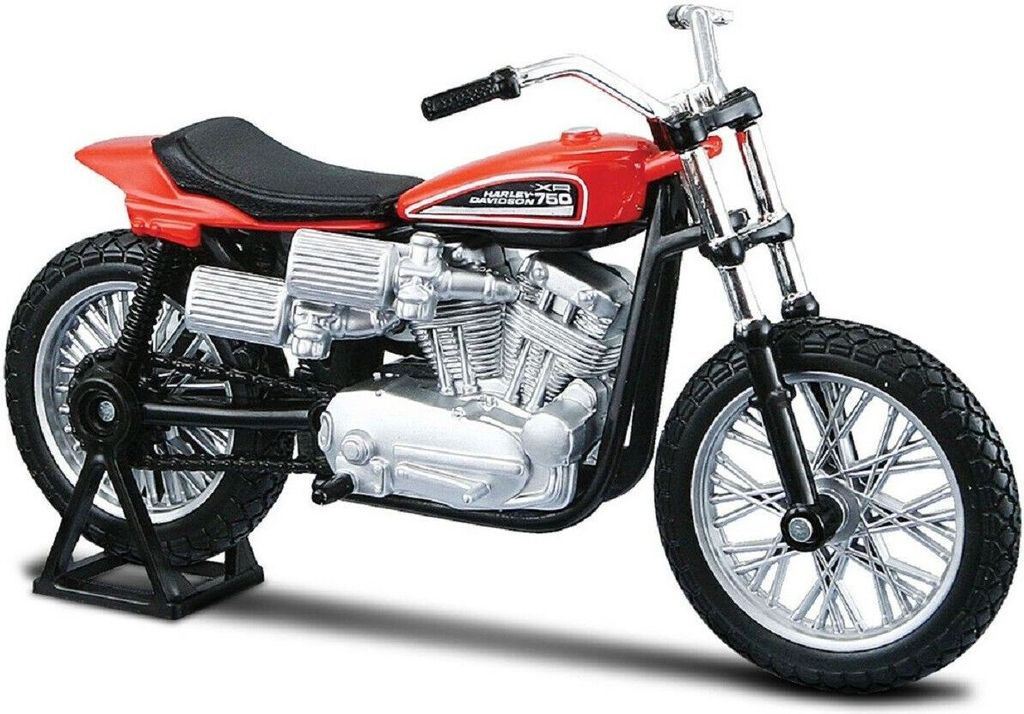 Maisto 34360-40 - Modellmotorrad - HD Serie 40, Modell:1972 XR750 Racing Bike (rot)