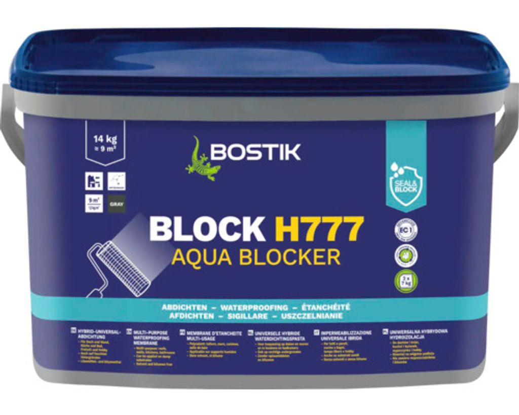 Bostik Block H777 Universalabdichtung Aqua Blocker 14Kg Eimer Bauwerksabdichtung