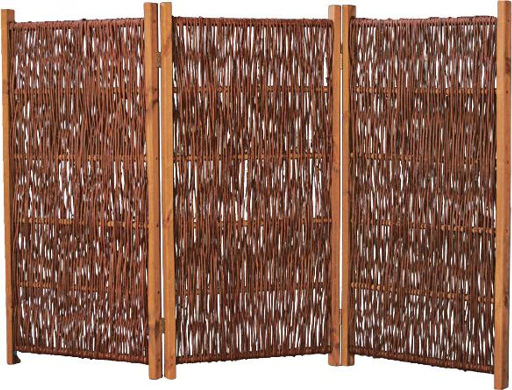 T&J SOFIA Weiden-Paravent 3-teilig 180 x 120 cm