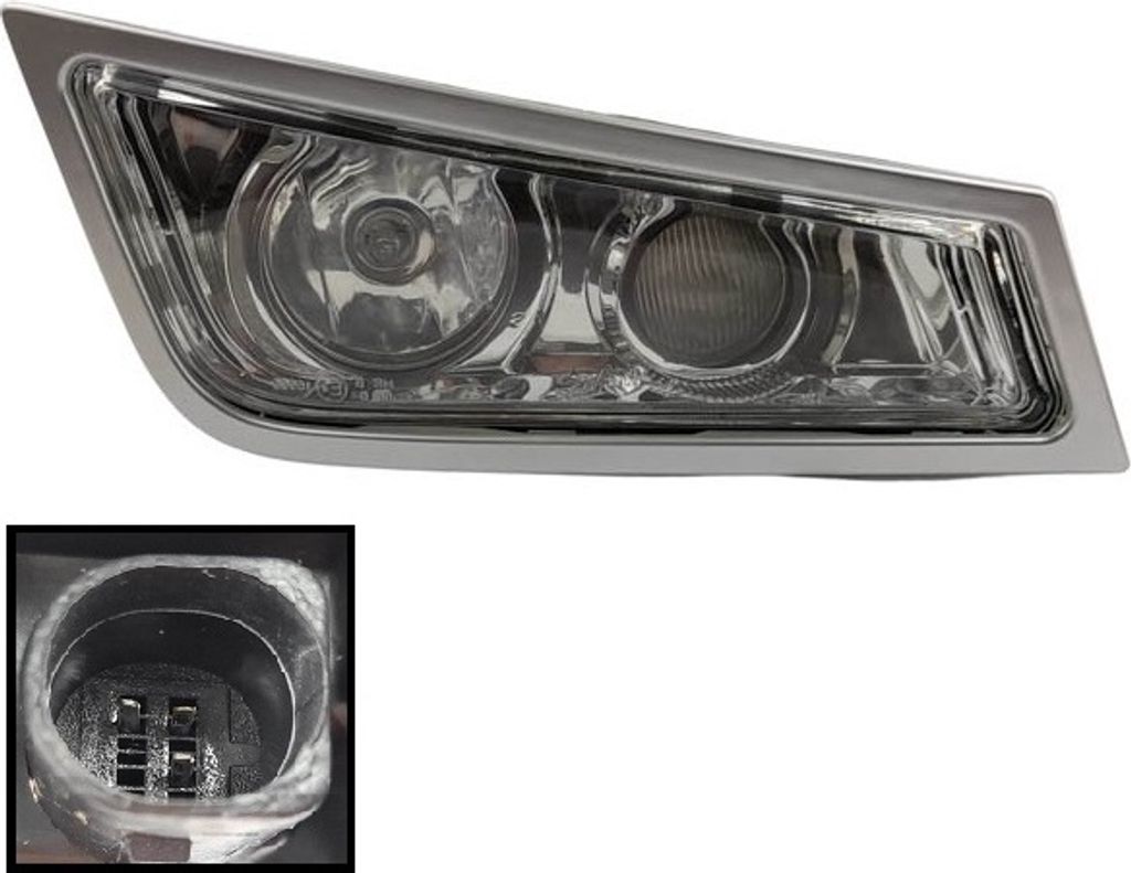 Nebelscheinwerfer mit Fernlicht rechts Volvo FH 3, FM 9/ 11/ 13, OE 21297913, 21297917 | 2008-2013, mit Rahmen