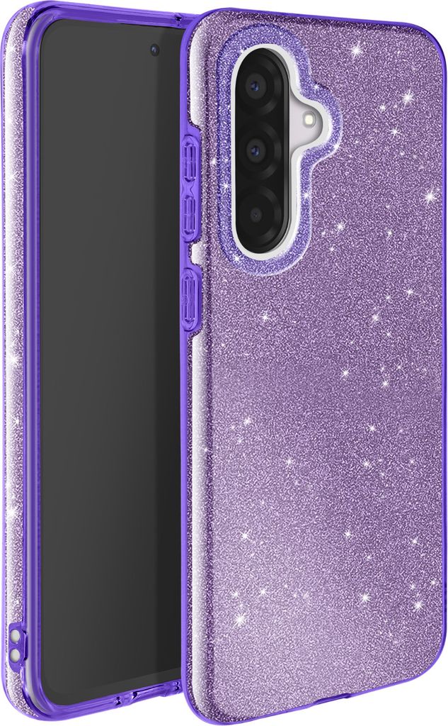 Avizar, Glitzerhülle für Samsung Galaxy A36 Stoßfest Funkelnd, Violett