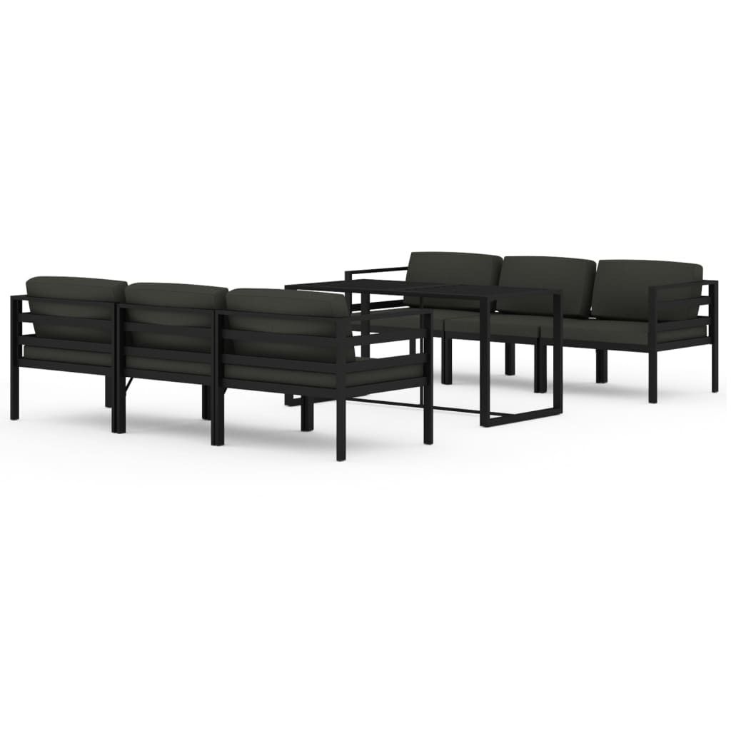 "WINTER SALE" 7-tlg. Garten-Lounge-Set - elegantes Design - Sitzgruppe/Gartengarnitur - mit Kissen Aluminium Anthrazit - Terassenmöbel NeuMöbel66...