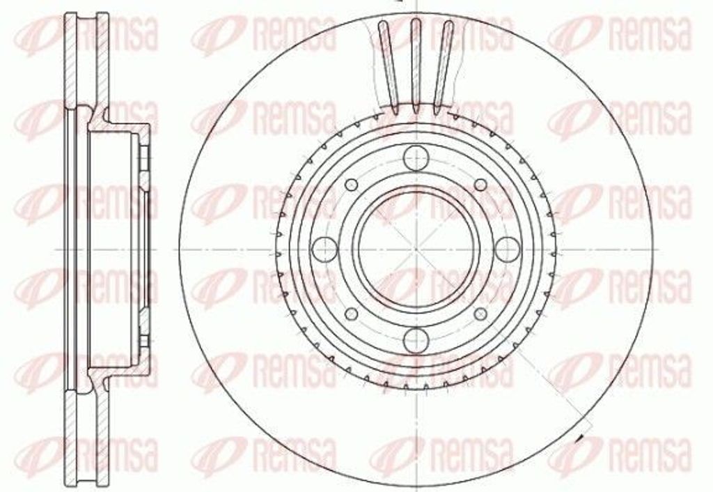 2x REMSA Bremsscheibe 6303.10 vorne für BMW 6 Coupe (E63) 6 Produktbild 