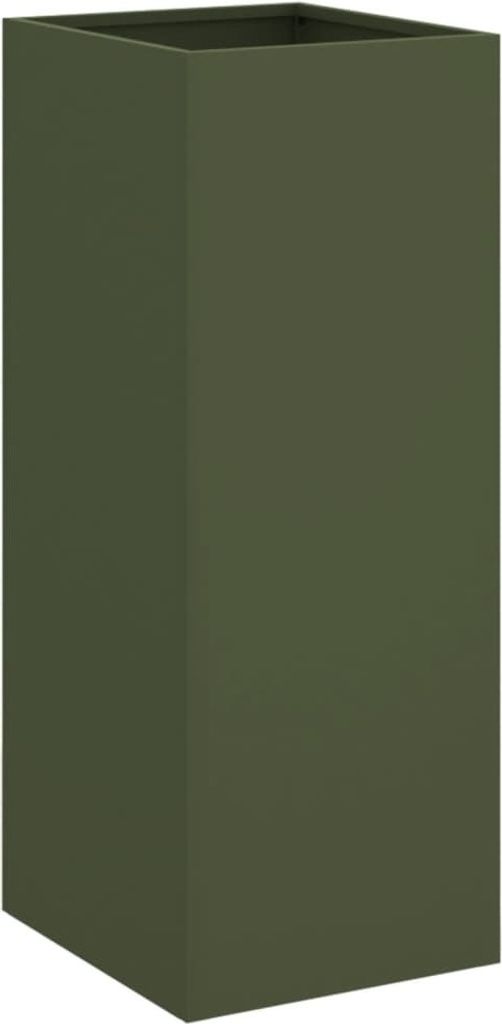 vidaXL Pflanzkübel Olivgrün 32x29x75 cm Stahl Produktbild 