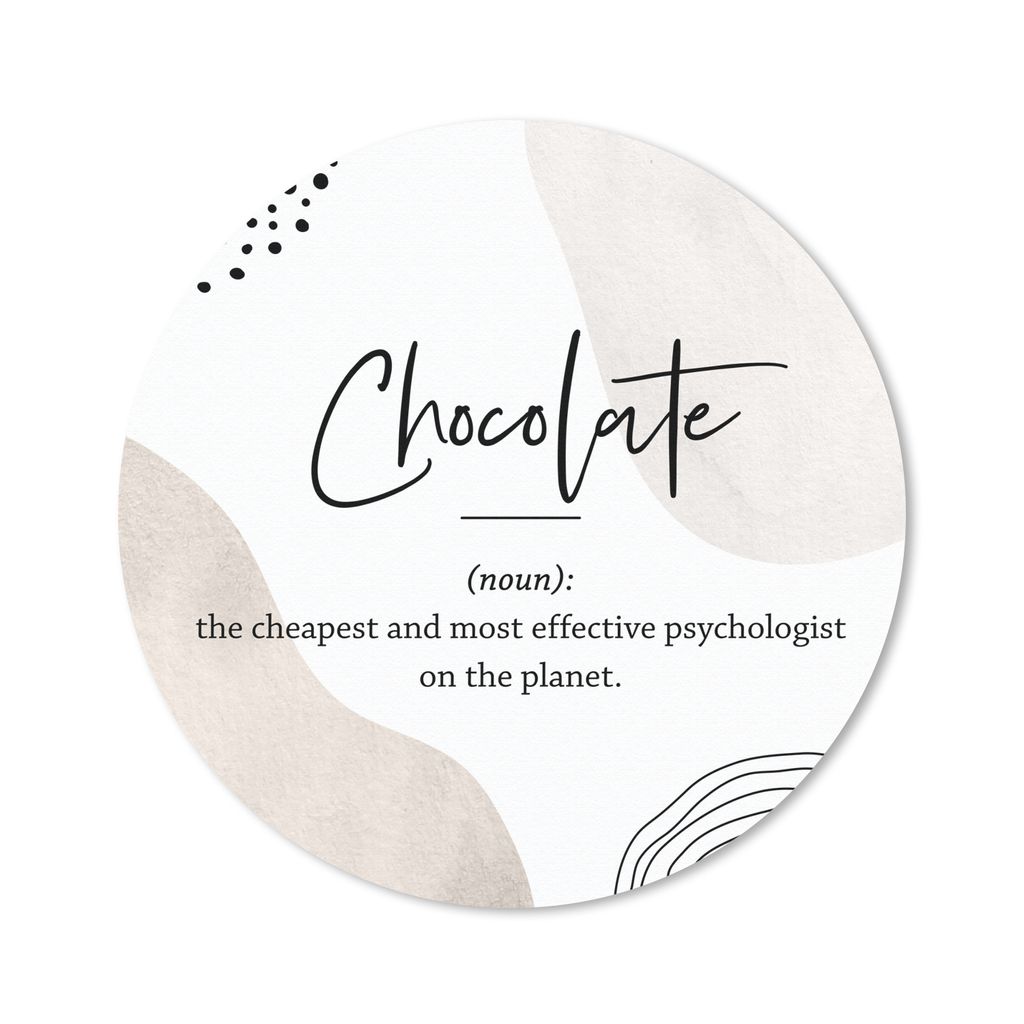 MuchoWow Mauspad Mousepad Sprichwörter - Schokolade - Zitate - Wörterbuch - Definition Schokolade 30x30 cm - Mousepads - Maus Mat - Pad - Mausu...