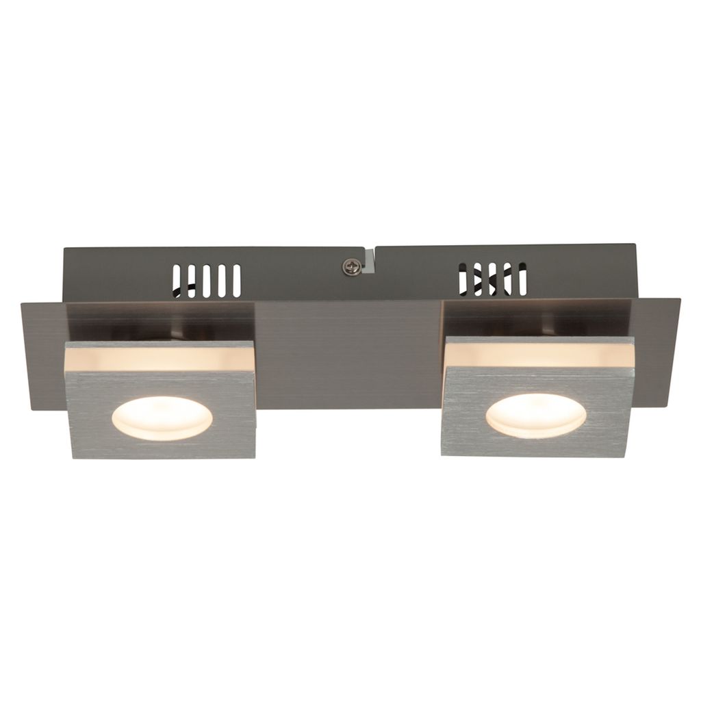 Brilliant LED Wand- & Deckenleuchte Transit Nickel 2 x 4W Produktbild 