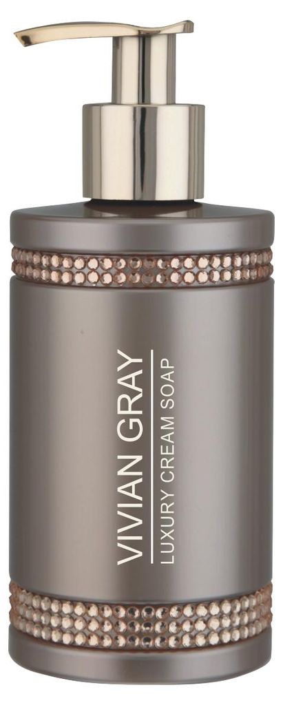 Zeepdispenser, crèmezeep, gevuld, 250 ml, bruin-goud, Productafbeelding 