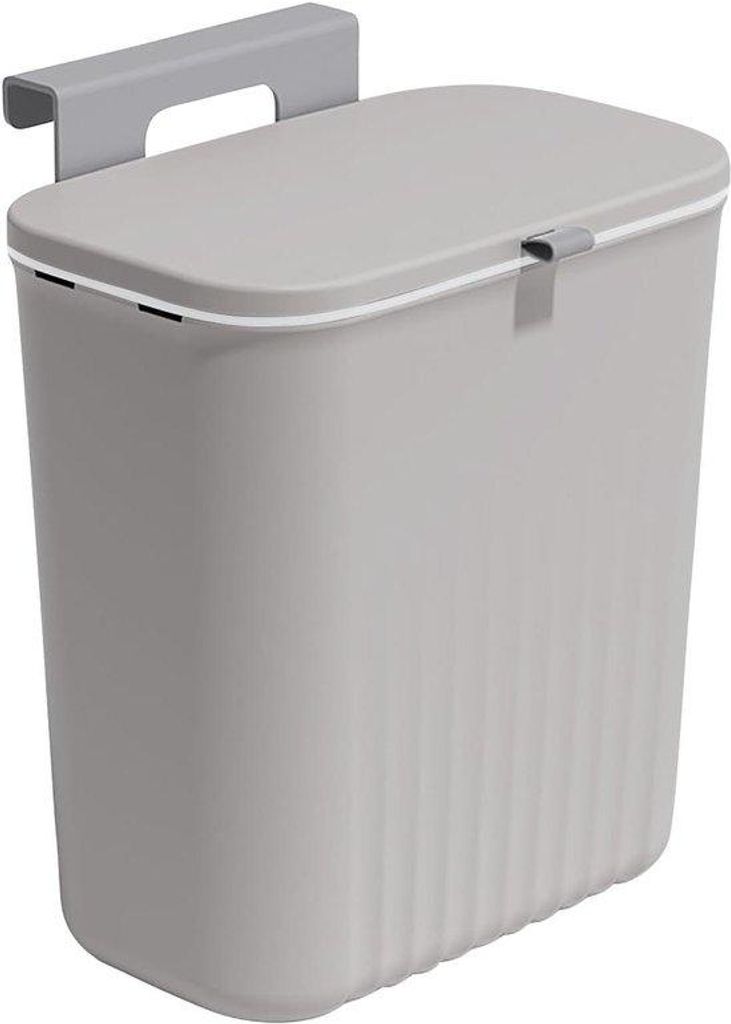 Premium 9 Liter Abfallbehälter mit Deckel für Küche und Badezimmer - Hangender Mülleimer - Ideal für Caravan - Kompostbehälter für Küche - ...