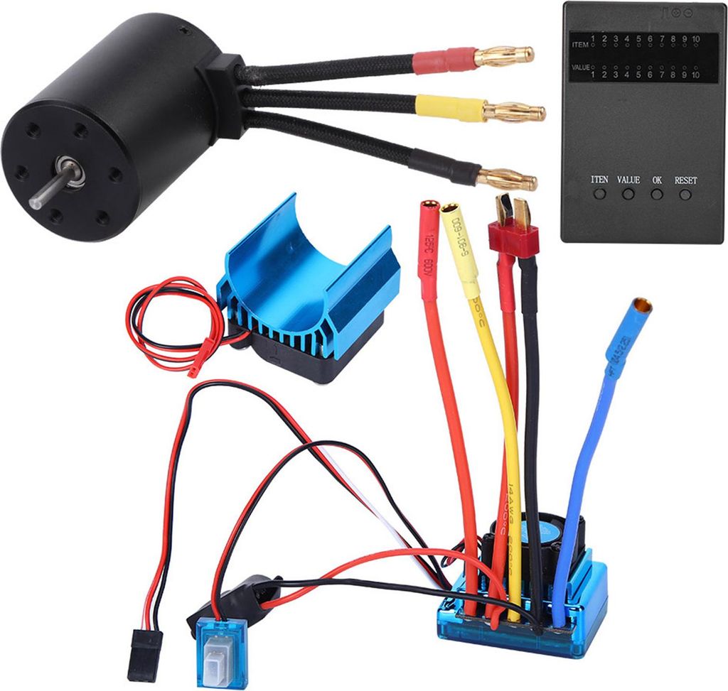 3650 Motor 3900KvBrushless ESC Kühlkörper Programm Karten Set RC Auto Zubehör(120A )