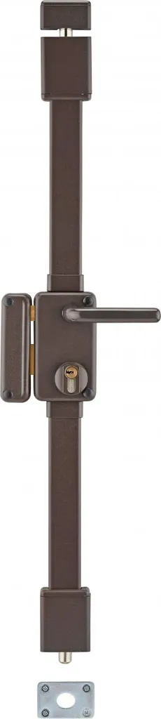 Serrure 3 points en applique marron Beluge Thirard avec cylindre 30x65mm
