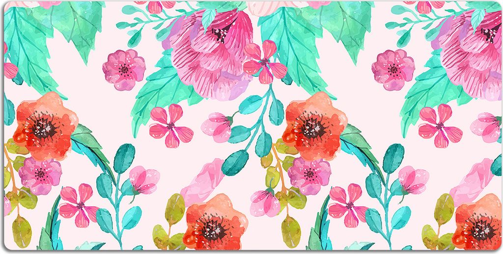 Schreibtischmatte Tischunterlage 120x60 cm Mauspad - Schöne flora.