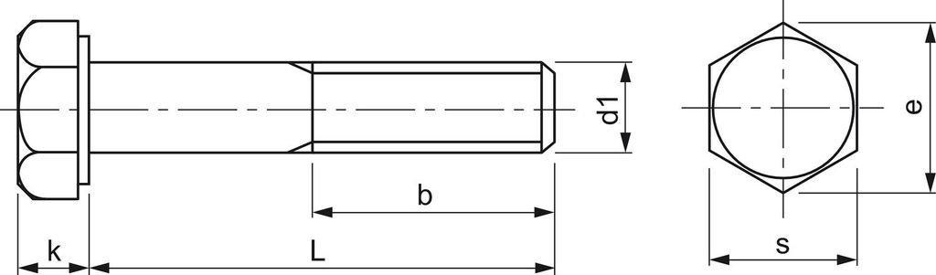 Sechskantschrauben mit Schaft M10x60mm Maschinenschrauben DIN931-10.9 Stahl
