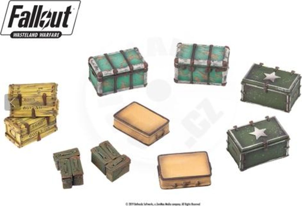 Fallout: Wasteland Warfare - Terrain-Erweiterung - Kisten und Verschläge
