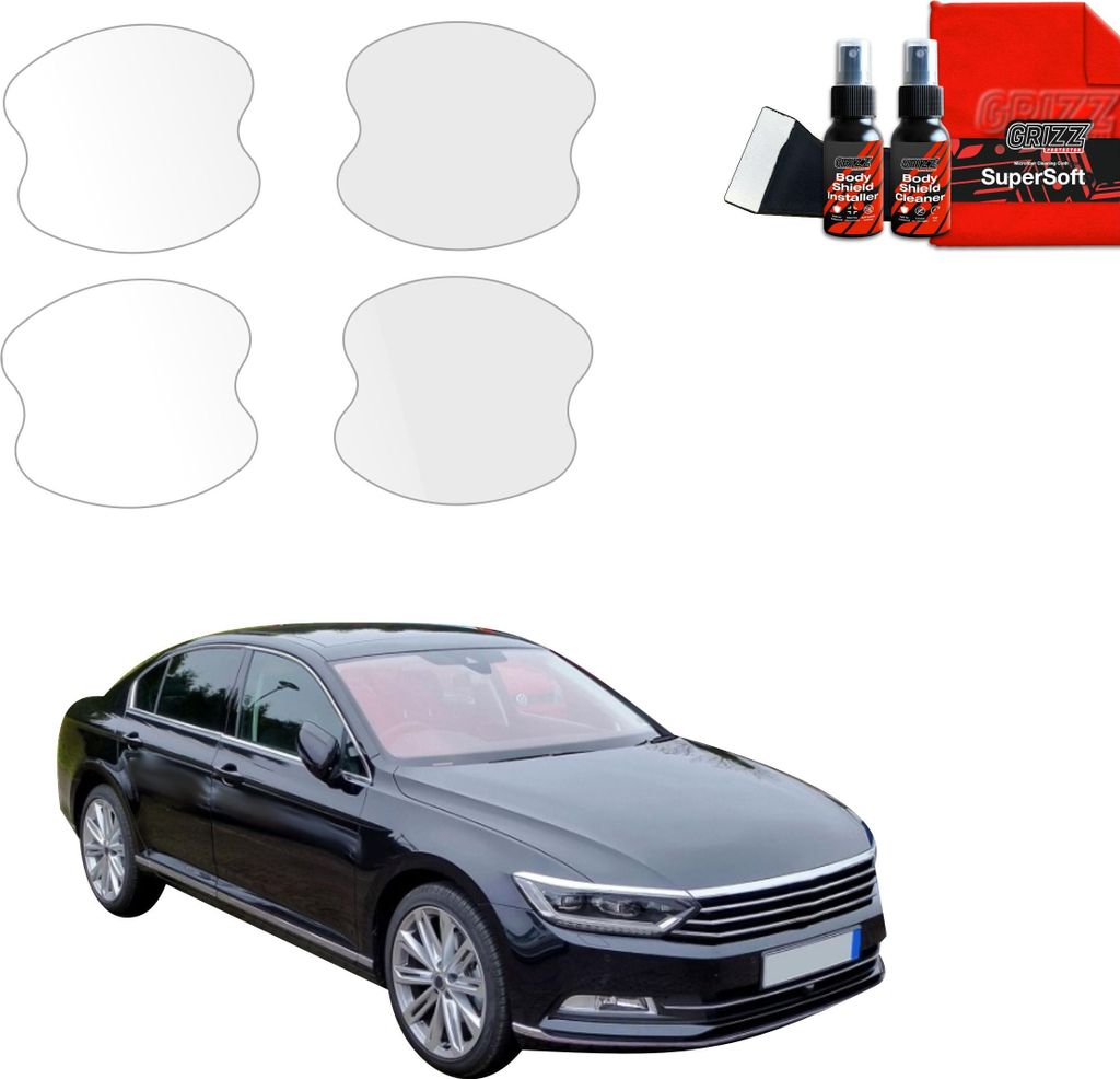 4in1 Schutzfolie für Türgriffmulden - Volkswagen Passat B8 Sedan (2014-2022) Grizz Protector