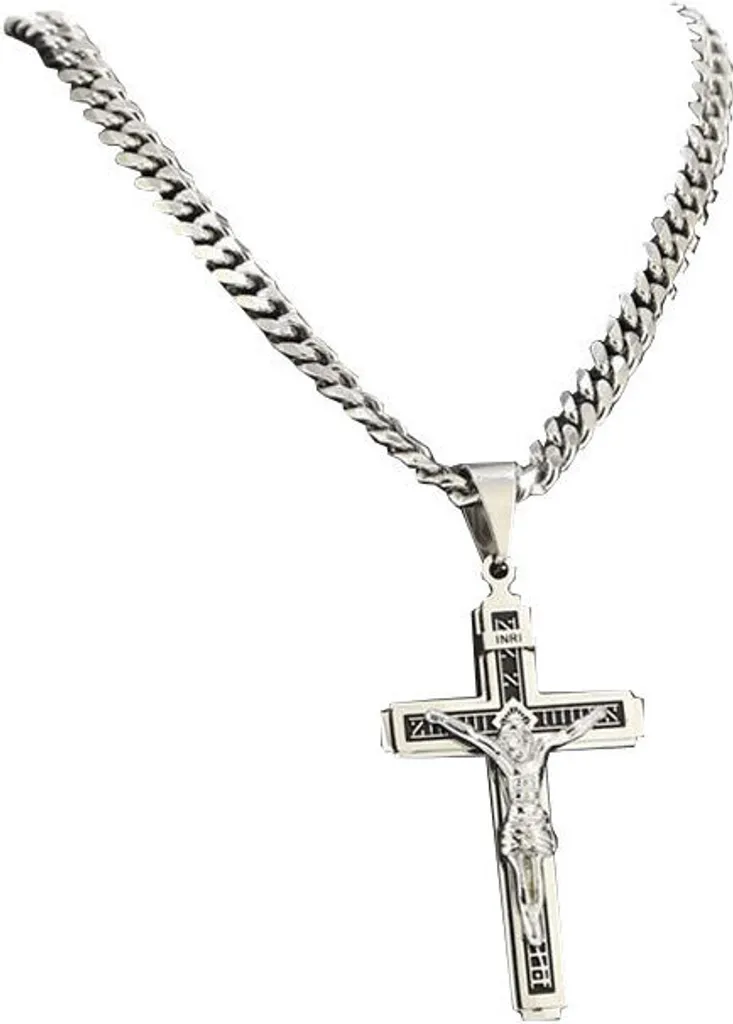 Collana con Gesù: Gioielli Uomo Acciaio Inossidabile - Fede e Stile