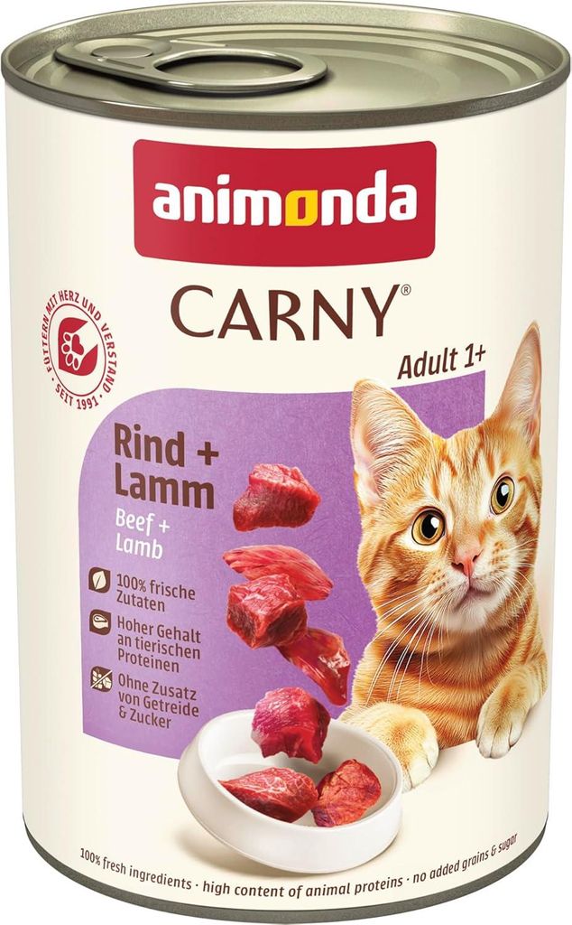 Animonda Katze Carny Adult Rind + Lamm 6 x 400g Pack
