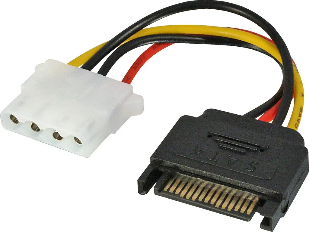 Lindy 70396 Adattatore Alimentazione SATA a Molex 5.25 - Alta Qualità
