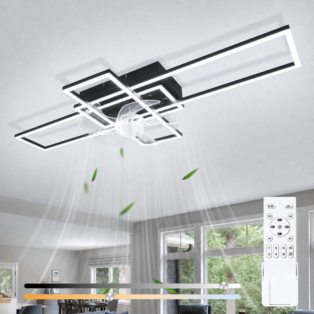 ZMH Stropní ventilátor s LED světlem 94cm 6rychlostní Obrázek produktu  Obrázek vytvořený pomocí AI