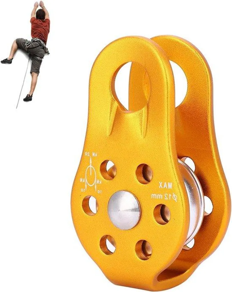 Poulie de sécurité pour tyrolienne et travaux en hauteur - 30kN Pro